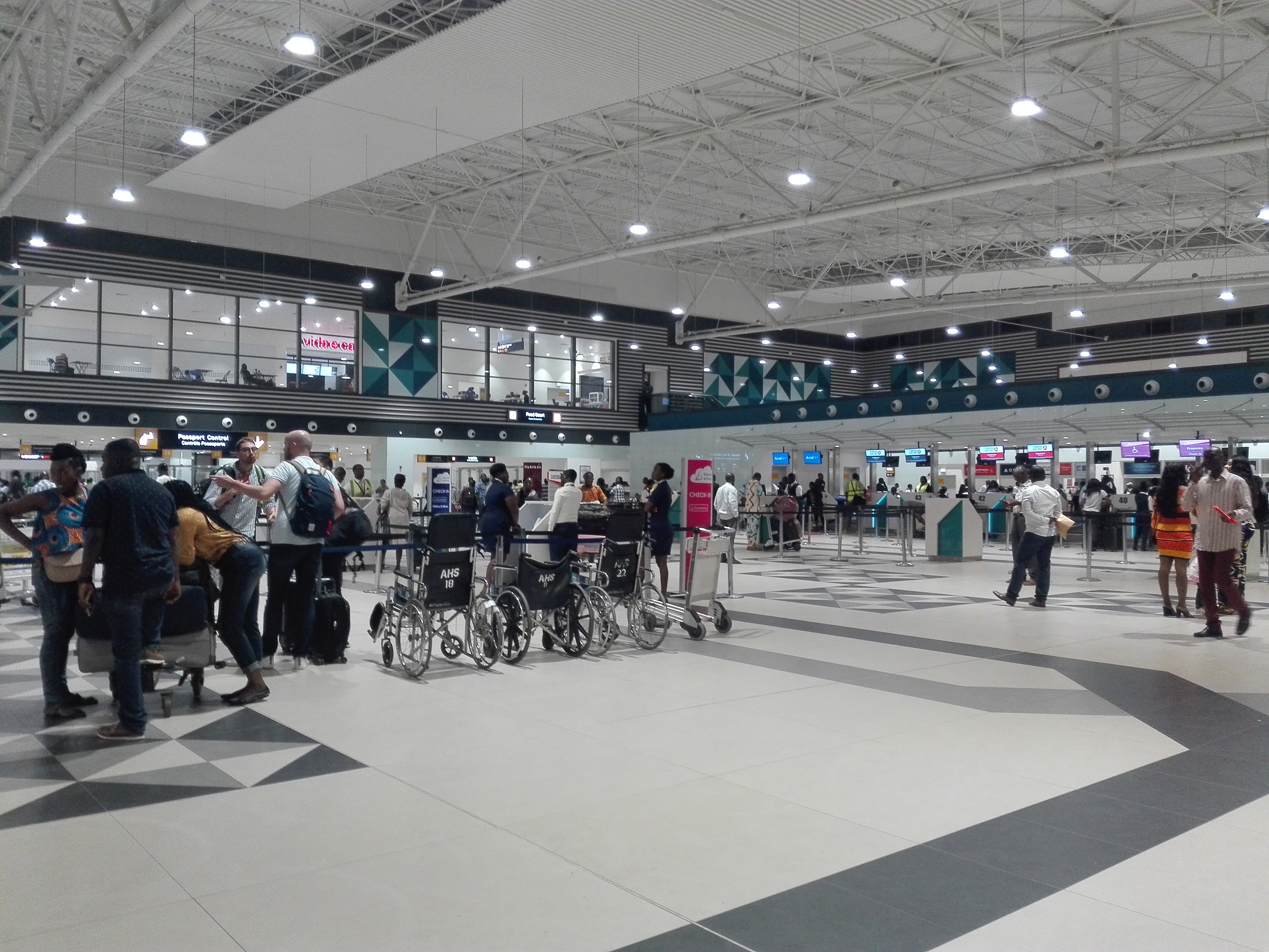 Departure hall of Terminal 3, Accra International Airport