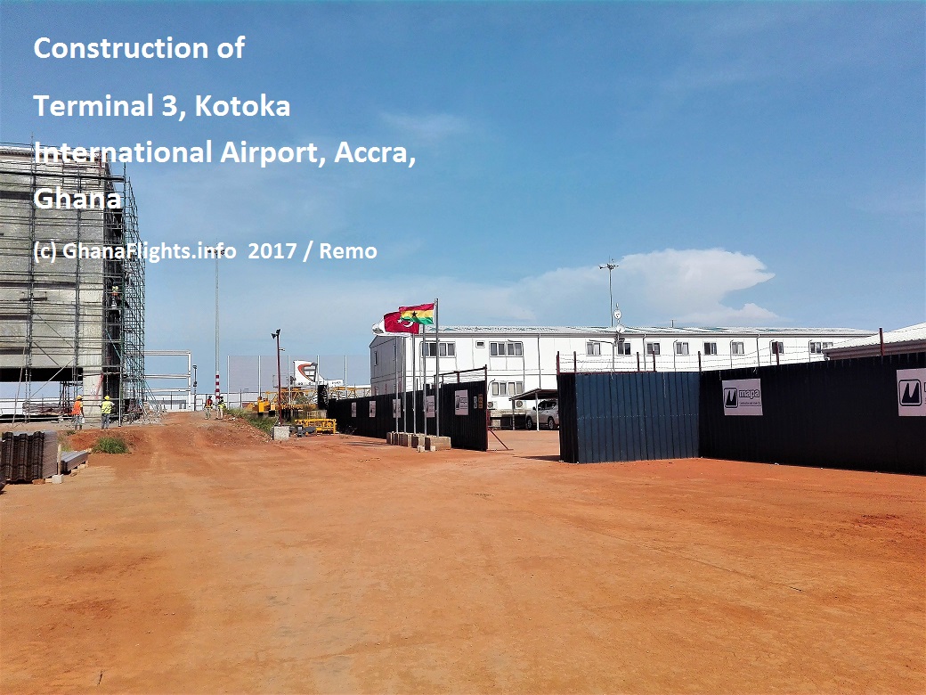 Terminal 3 structure under construction, Accra airport